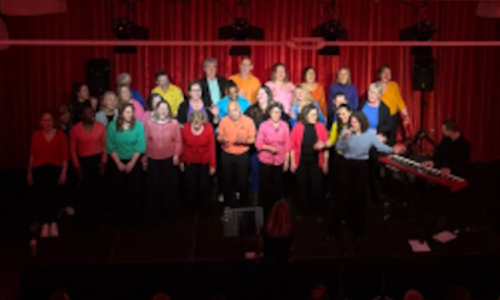 Liberty Gospel Choir op het podium in Meegen